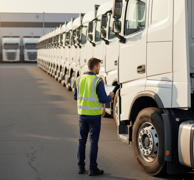 Man looking over fleet