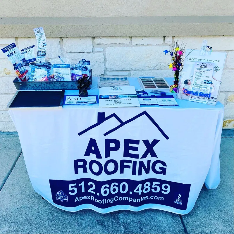 apex roofing booth