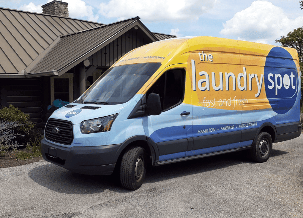 Residential laundry pickup and delivery service Laundry Spot van Residential laundry pickup and delivery service Laundry Spot van