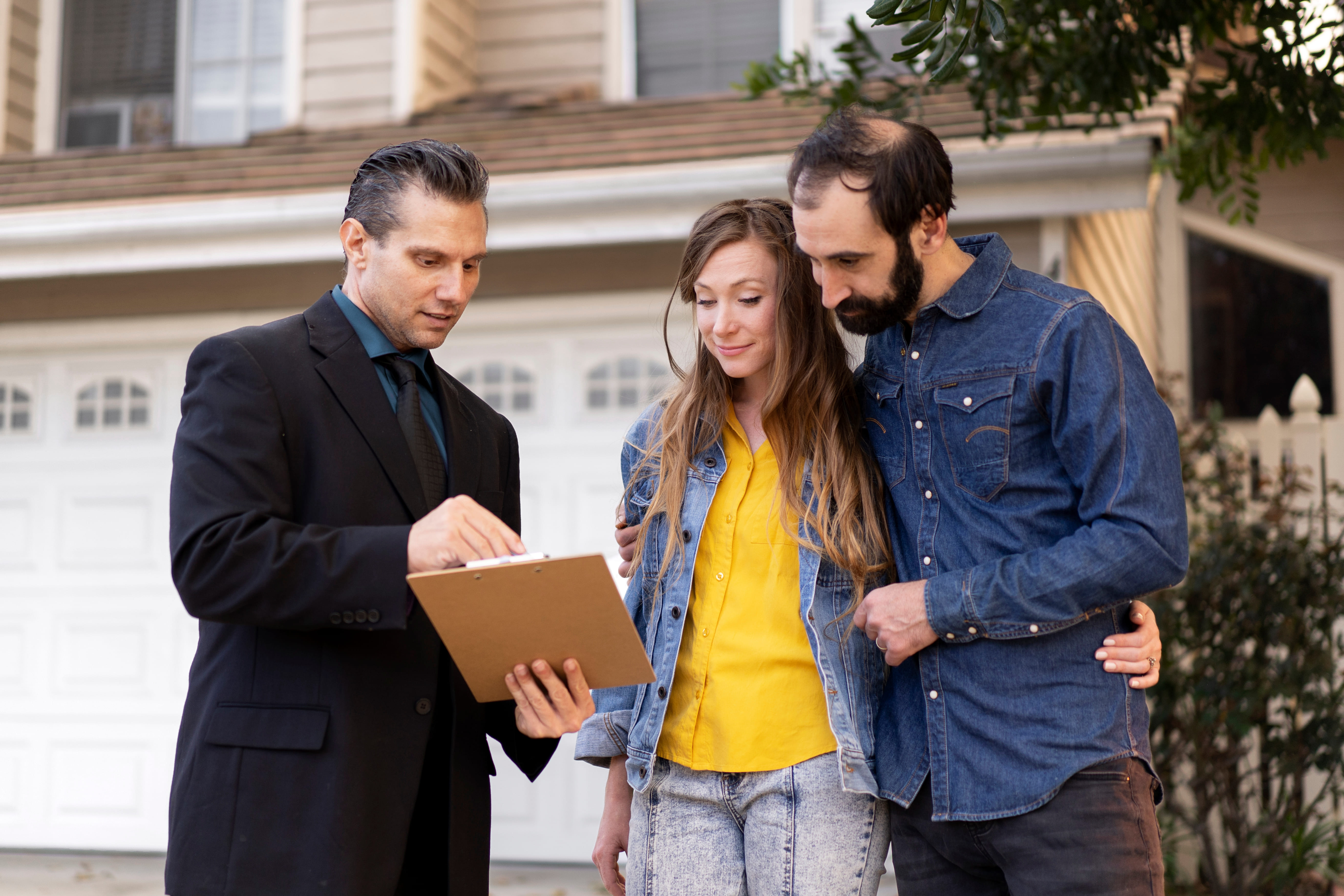 First-time homebuyers reviewing the purchase process in Southwest Louisiana
