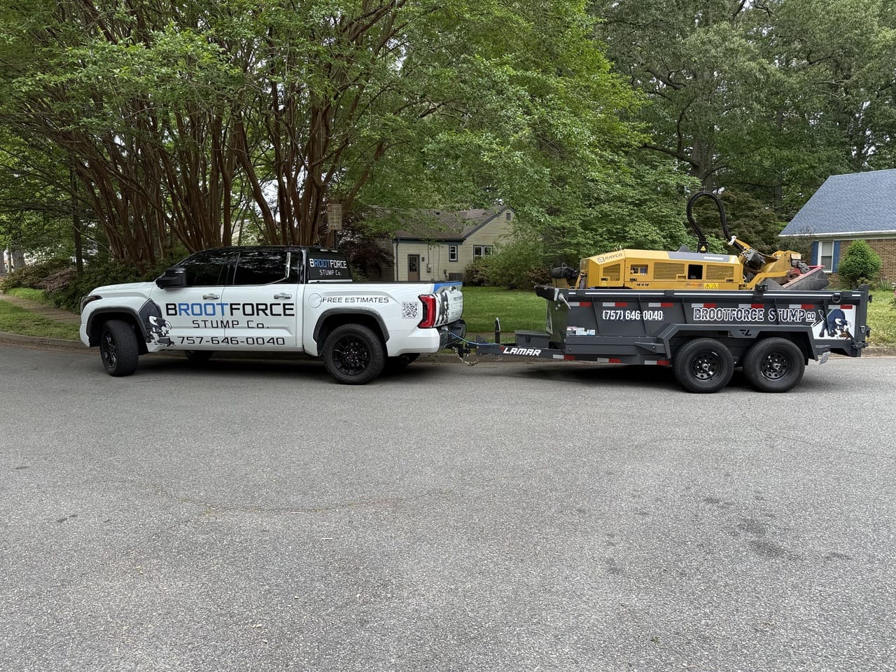 Stump Grinding Subcontractor for Tree Companies & Contractors in Hampton Roads, VA — BROOTFORCE STUMP Co