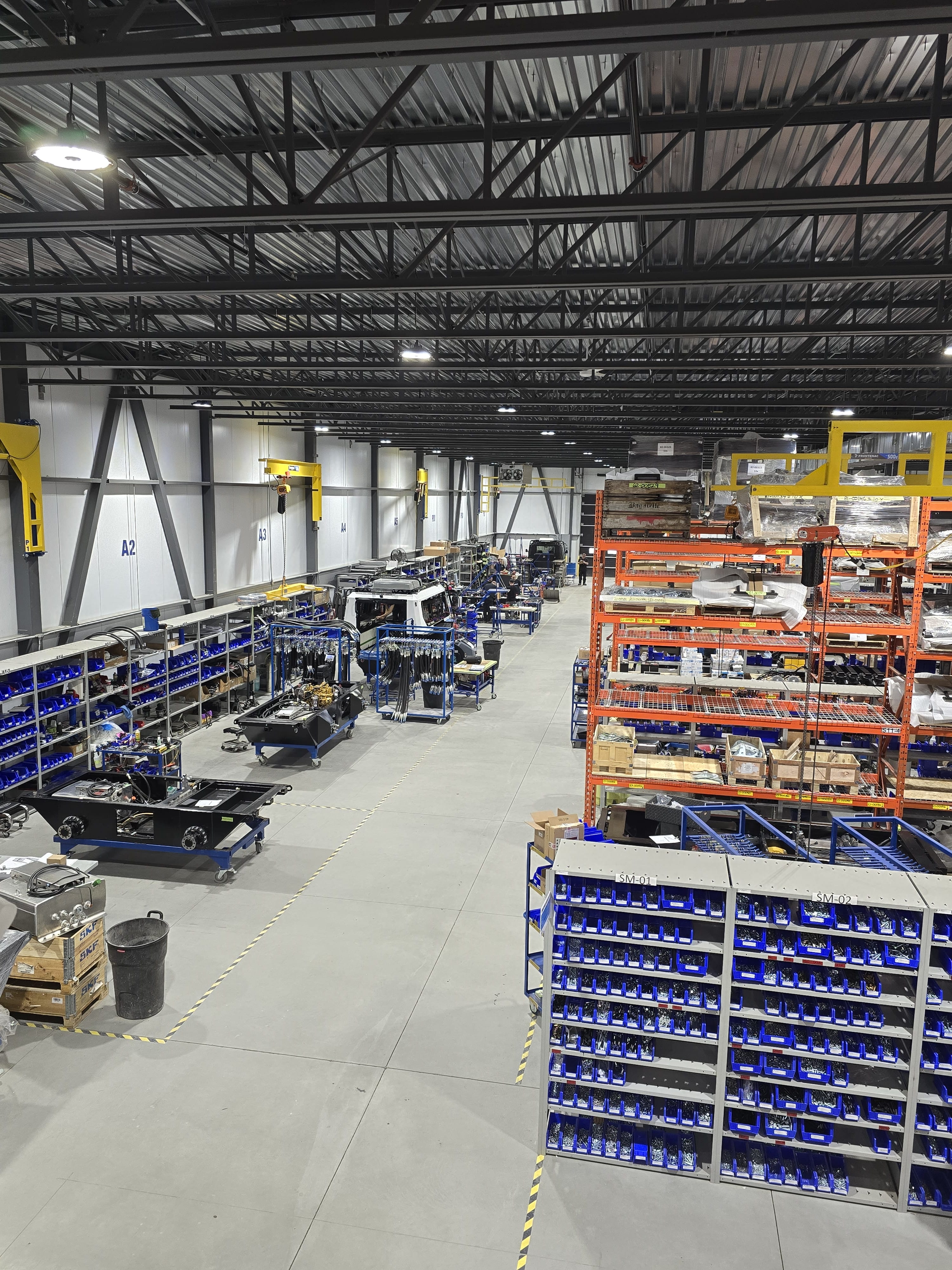 Warehouse with tools and other construction materials