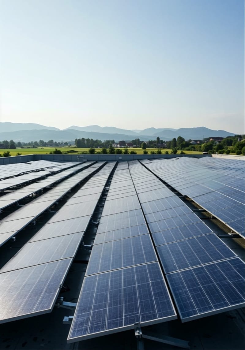 solar panels in field in Michigan