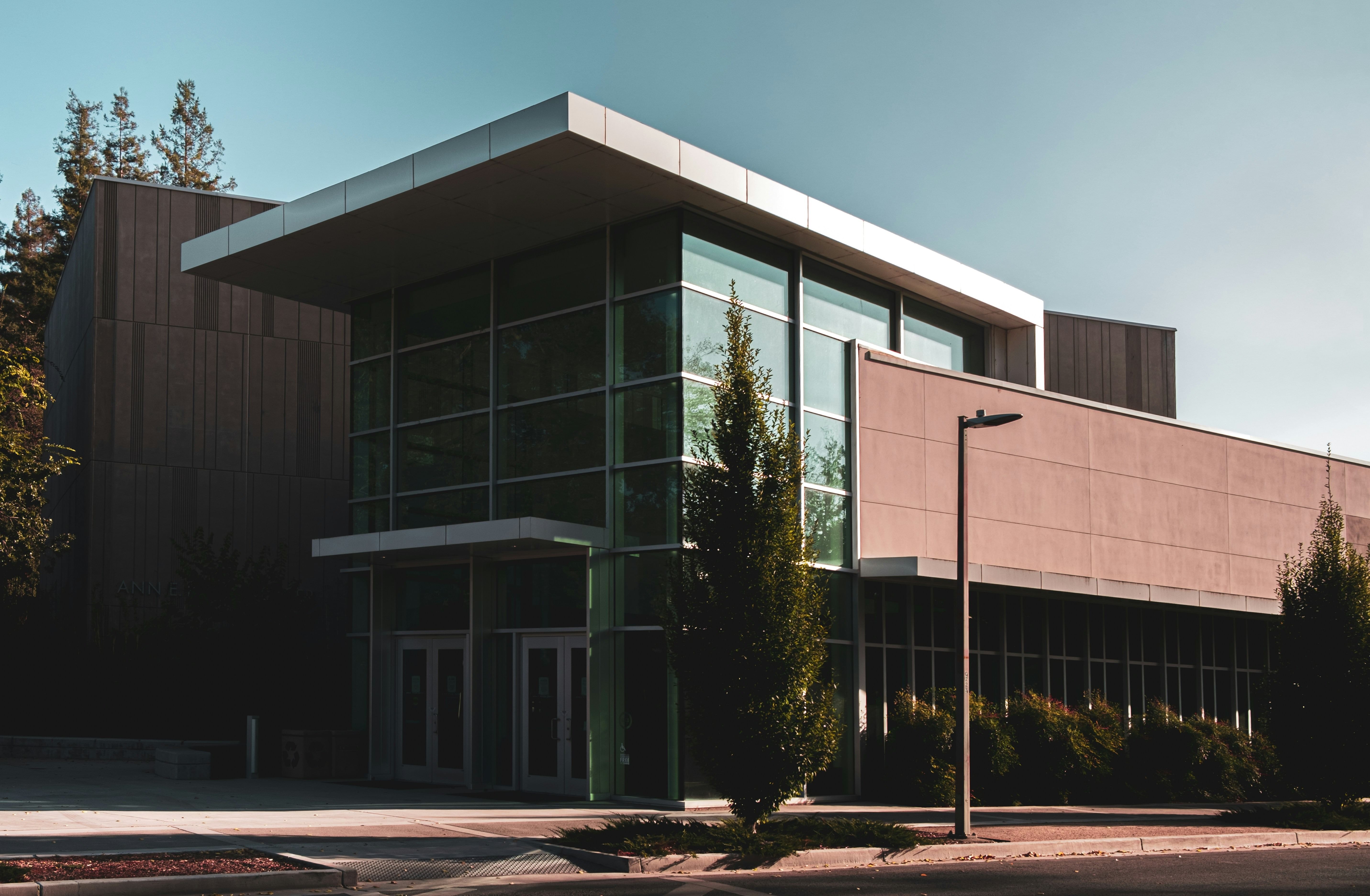 school building with clear windows