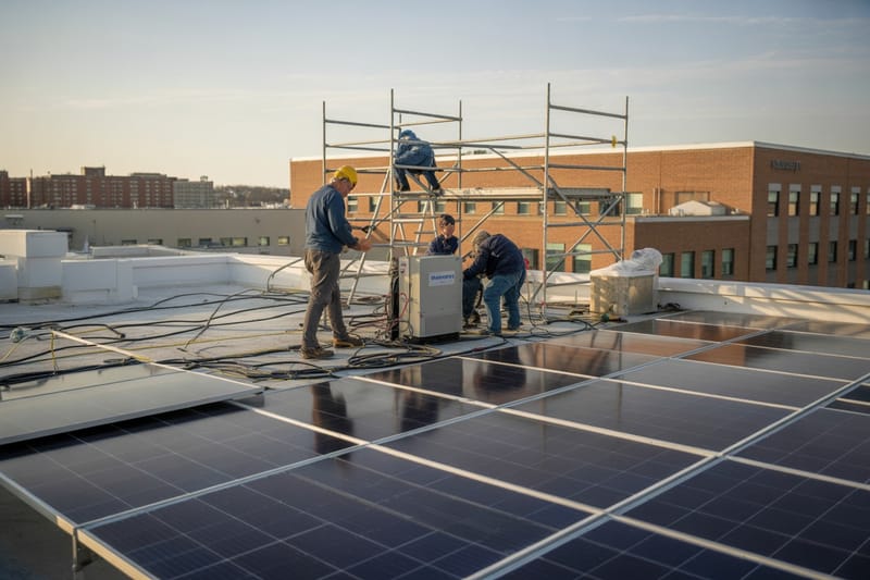 solar panels on roof top in Minnesota