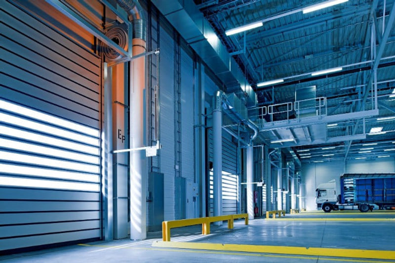 interior of industrial storage facility in Illinois