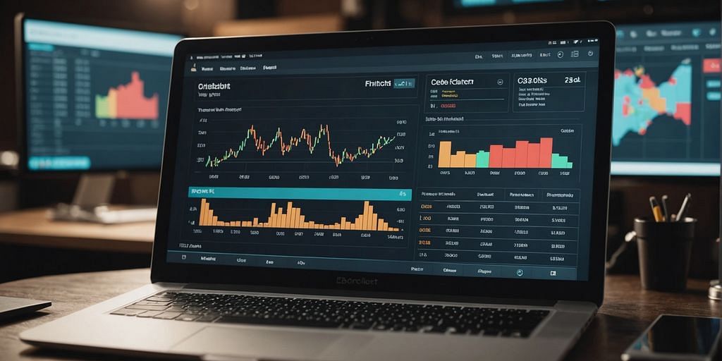 Treasurer software interface showing financial graphs and charts.
