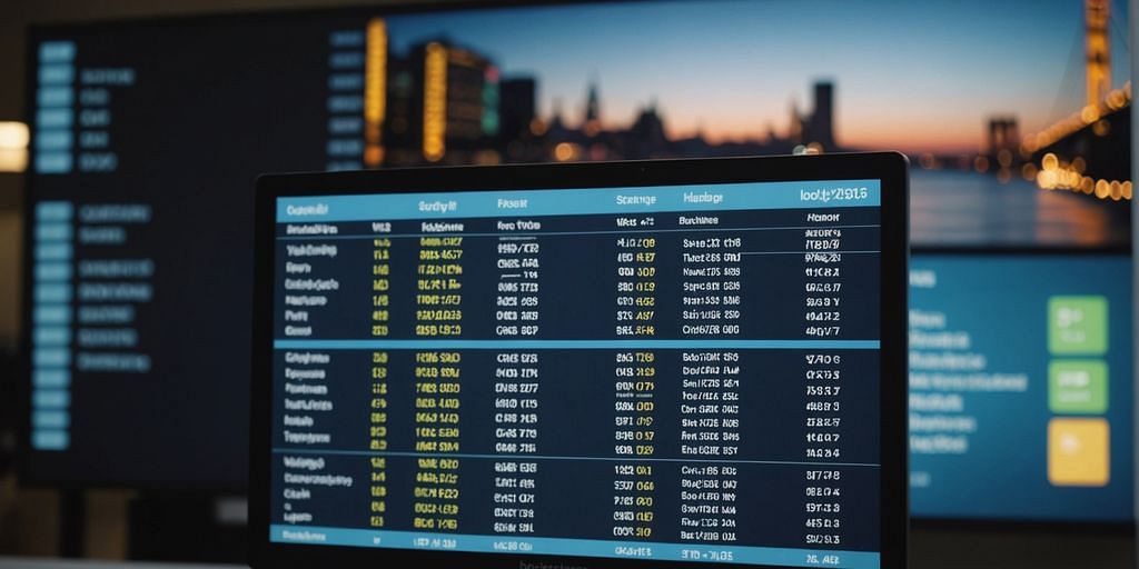 Different bookkeeping packages shown on a computer screen