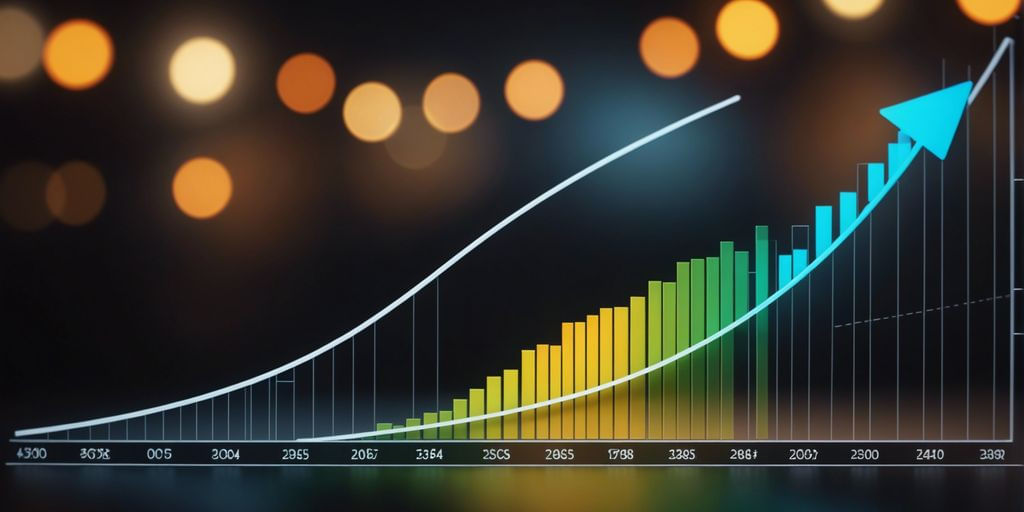Graph with upward trend and fractional CFO icon