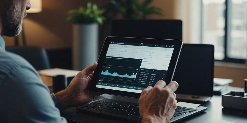Small business owner using technology for managed accounting services