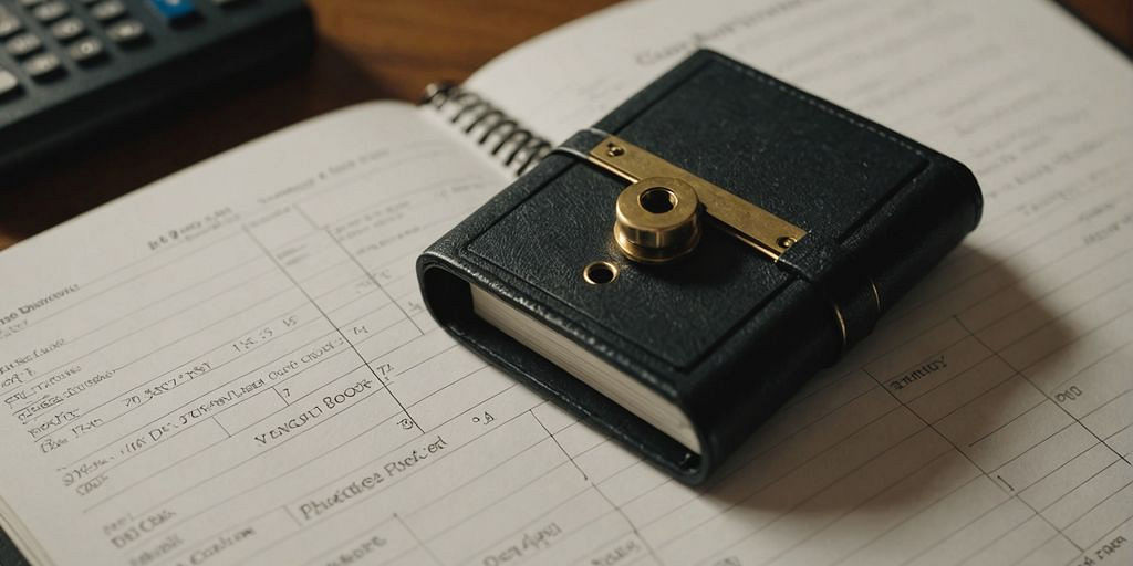 Lock and ledger book for financial data protection