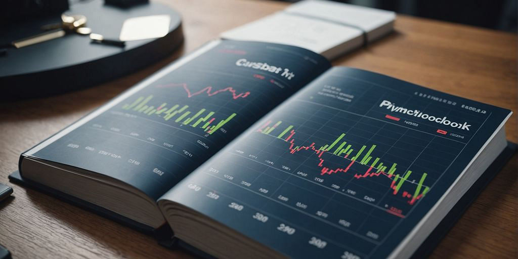 Book cover showing financial charts and graphs