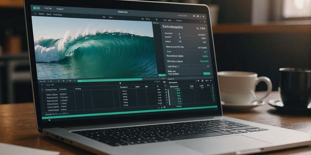 Wave bookkeeping software displayed on a laptop screen