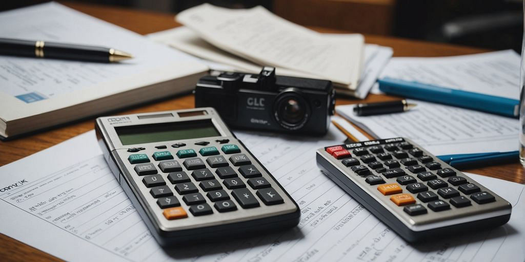 Bookkeeping essentials for LLCs with financial icons illustration.