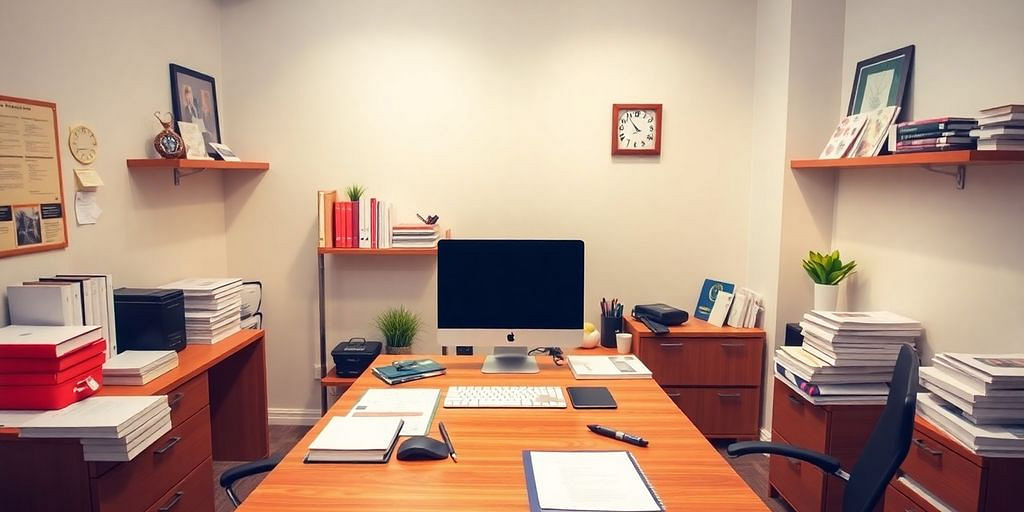 Modern office setup for an accounting franchise.