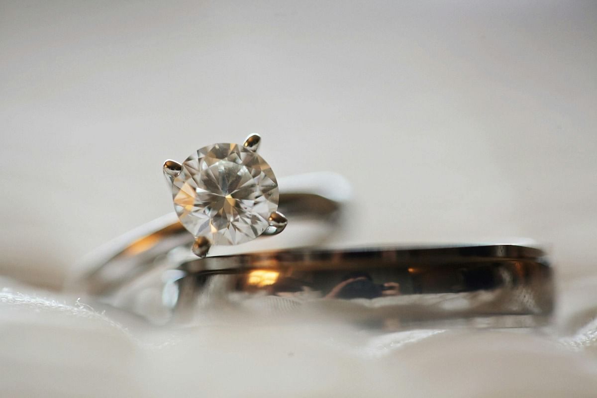 engagement ring and wedding band