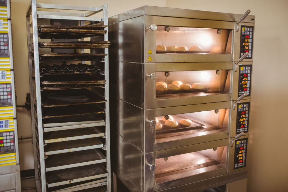 Bakery Oven baking fresh dinner rolls in Daytona, FL