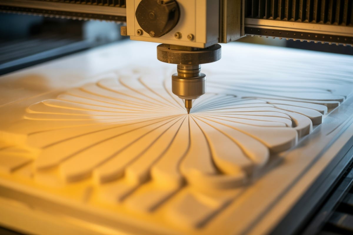 CNC router cutting foam