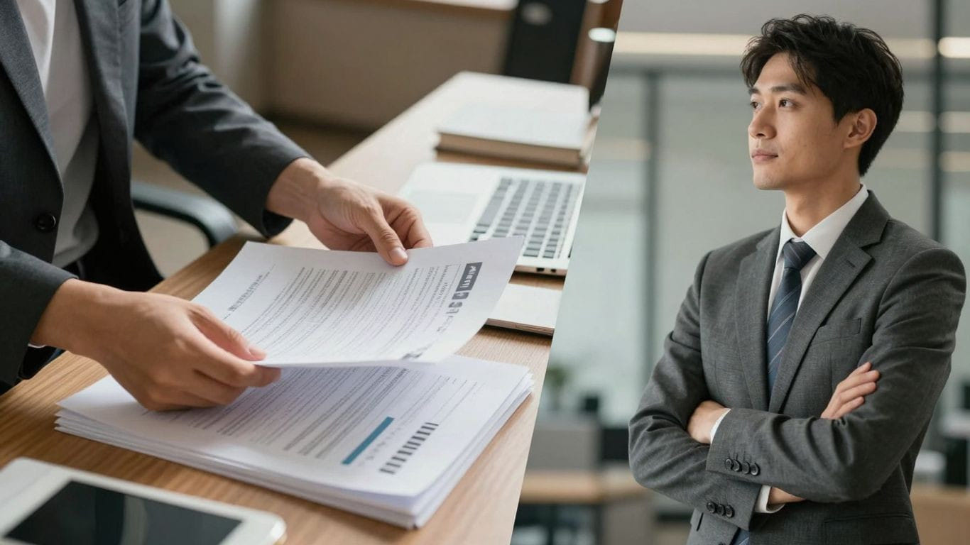 Bookkeeper organizing papers versus CFO looking towards business growth.