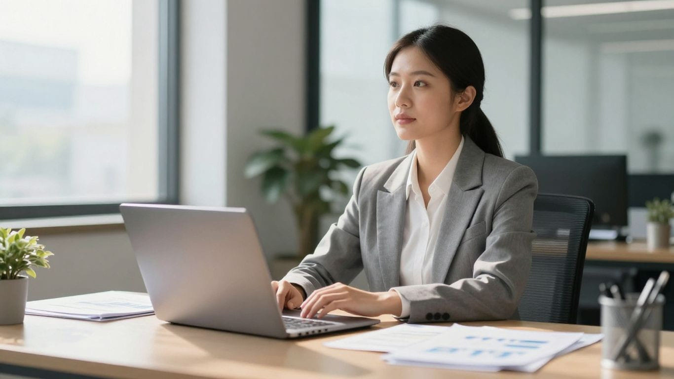 Business professional planning for future financial growth.