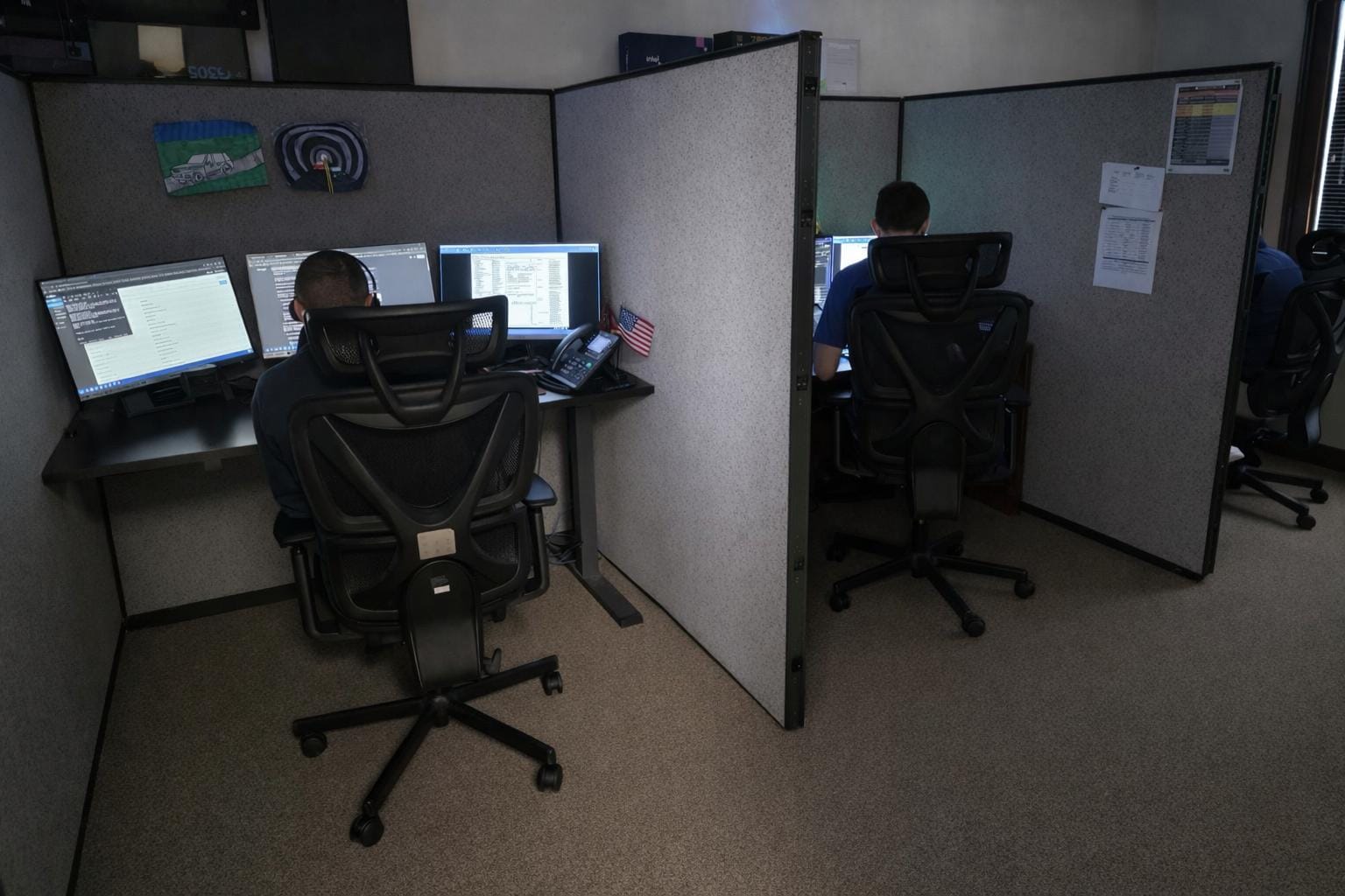 Two Microland IT technicians in Covington, LA