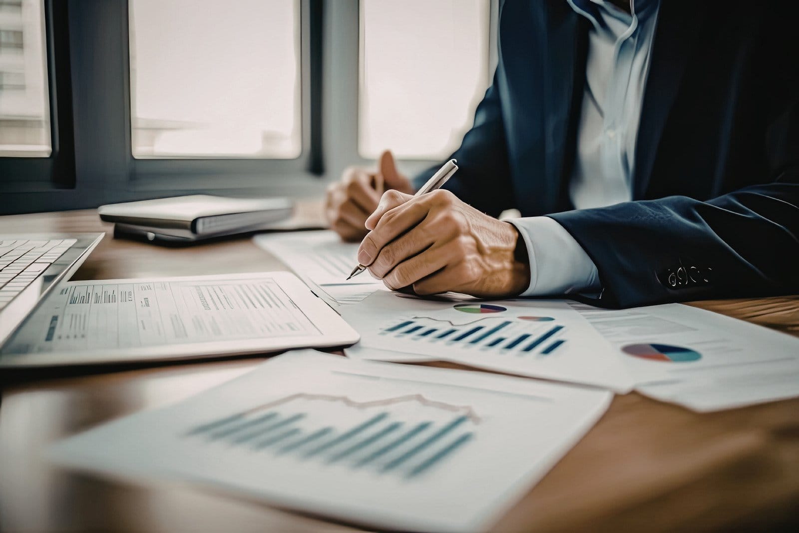 Business advisor Doing Chart Numbers