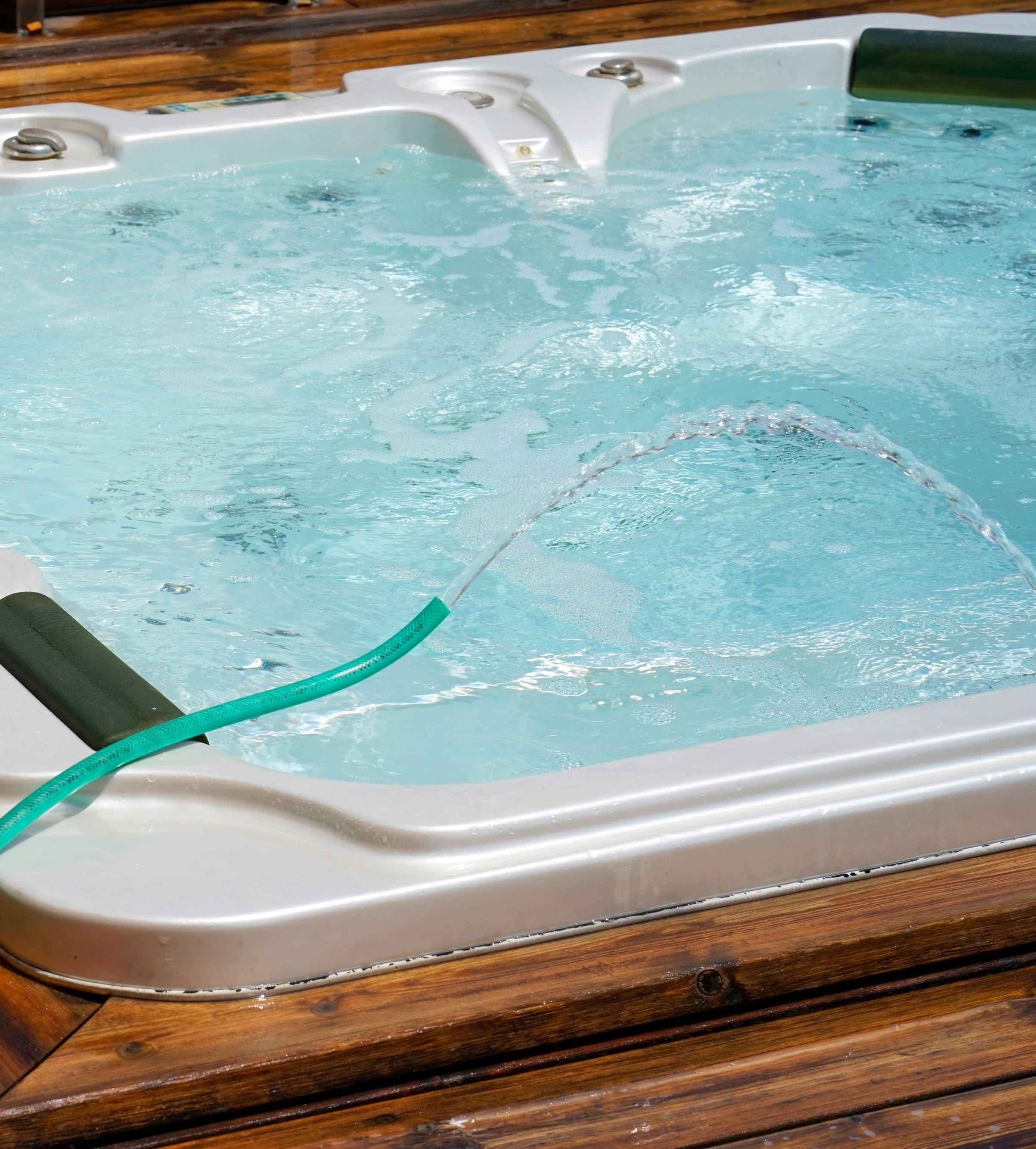 water bubbles in hot tub