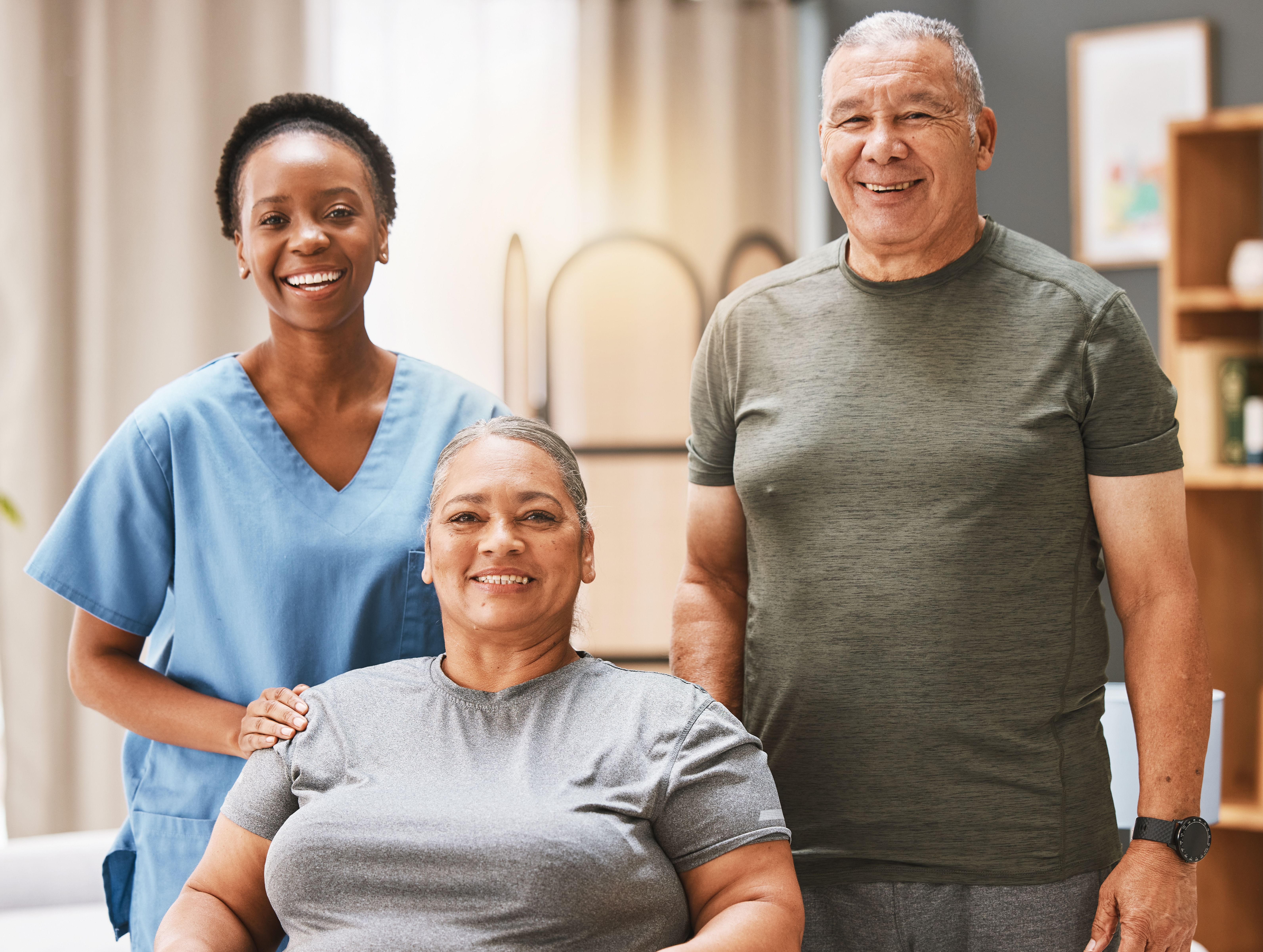 healthcare portrait and caregiver