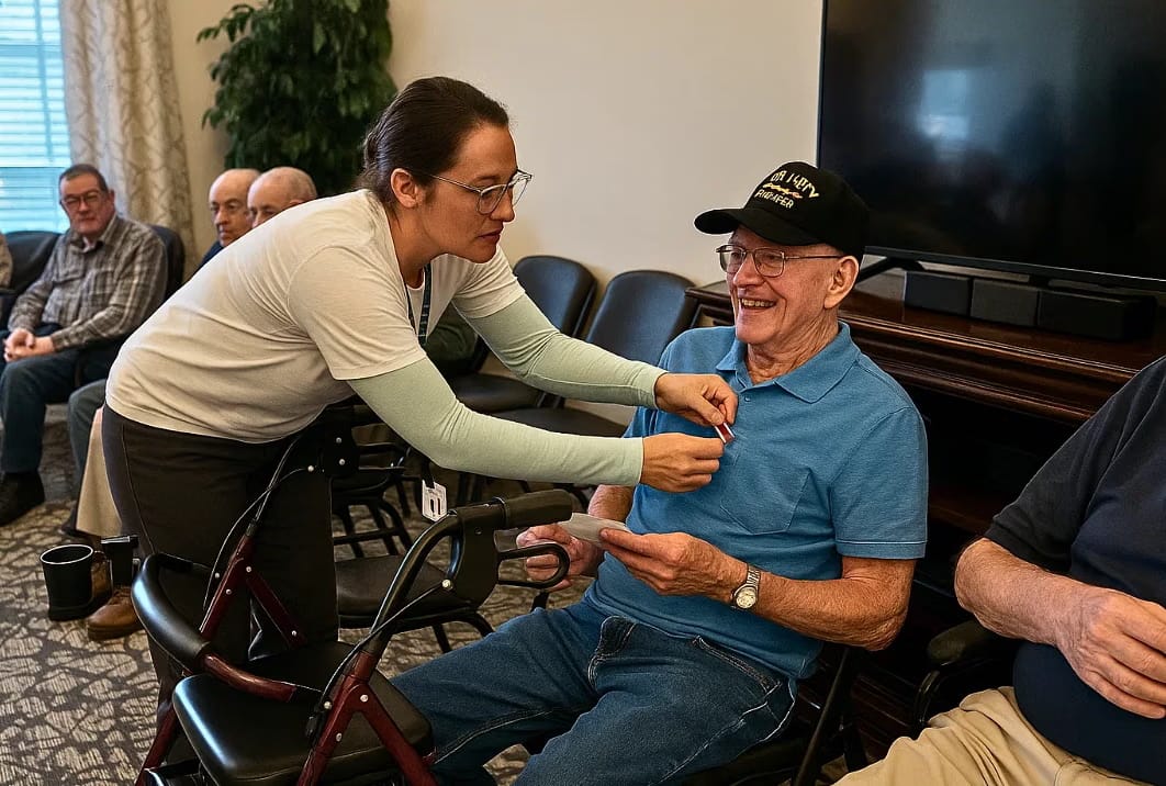 nurse holding hand of patient