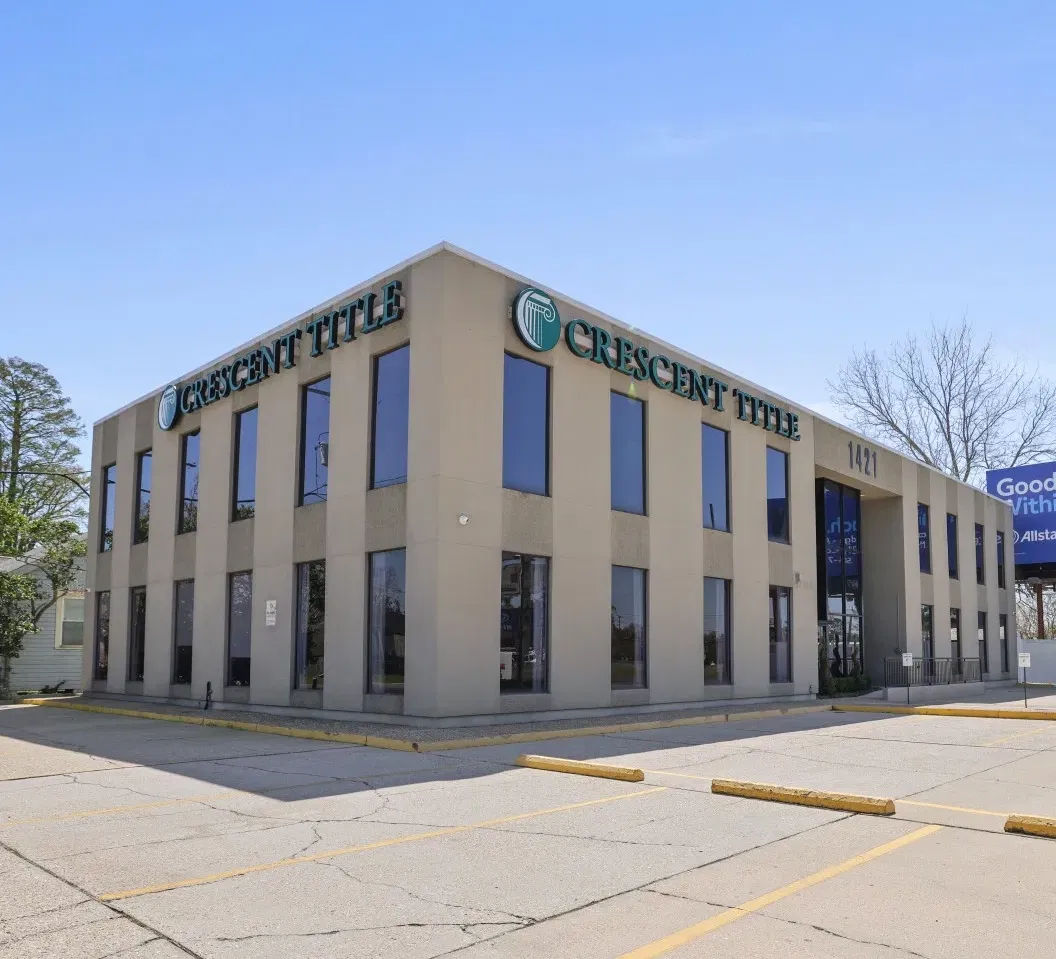 Crescent Title Metairie office building on North Causeway Boulevard Crescent Title Metairie office building on North Causeway Boulevard