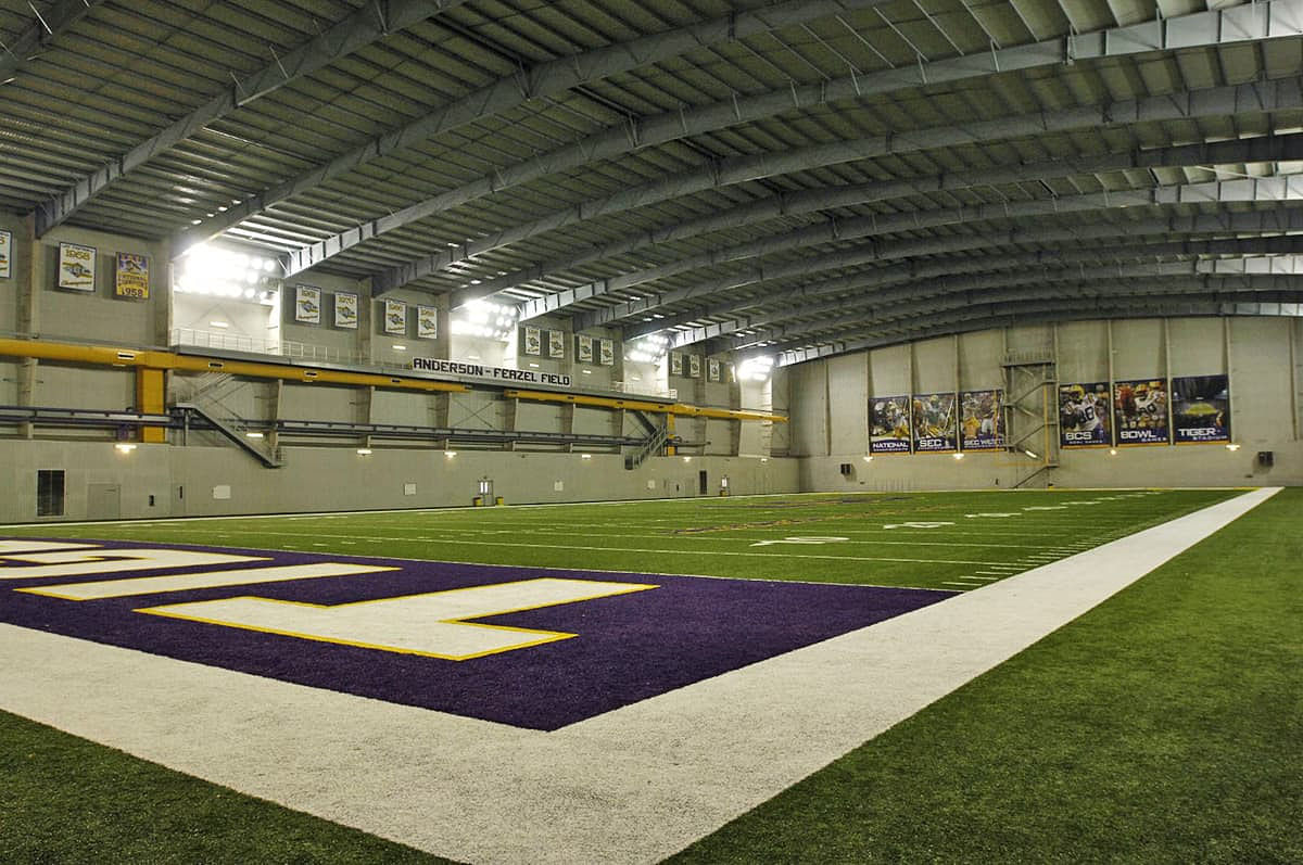 Football Field in Metal Building