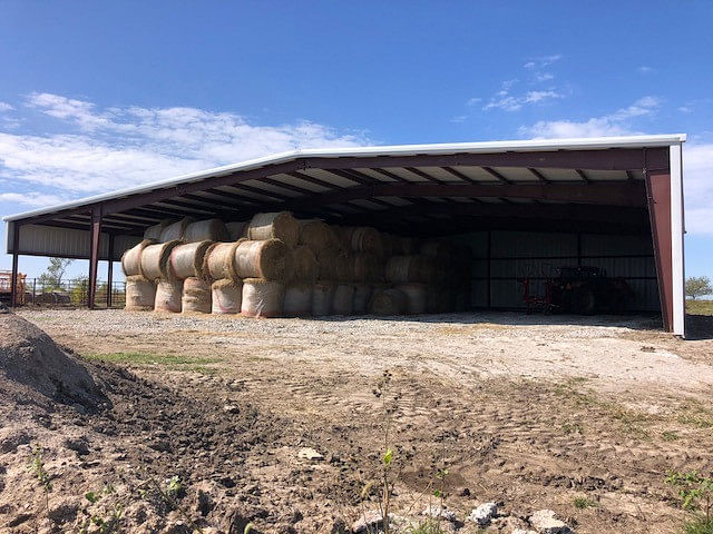 Outside an Agricultural Steel Building