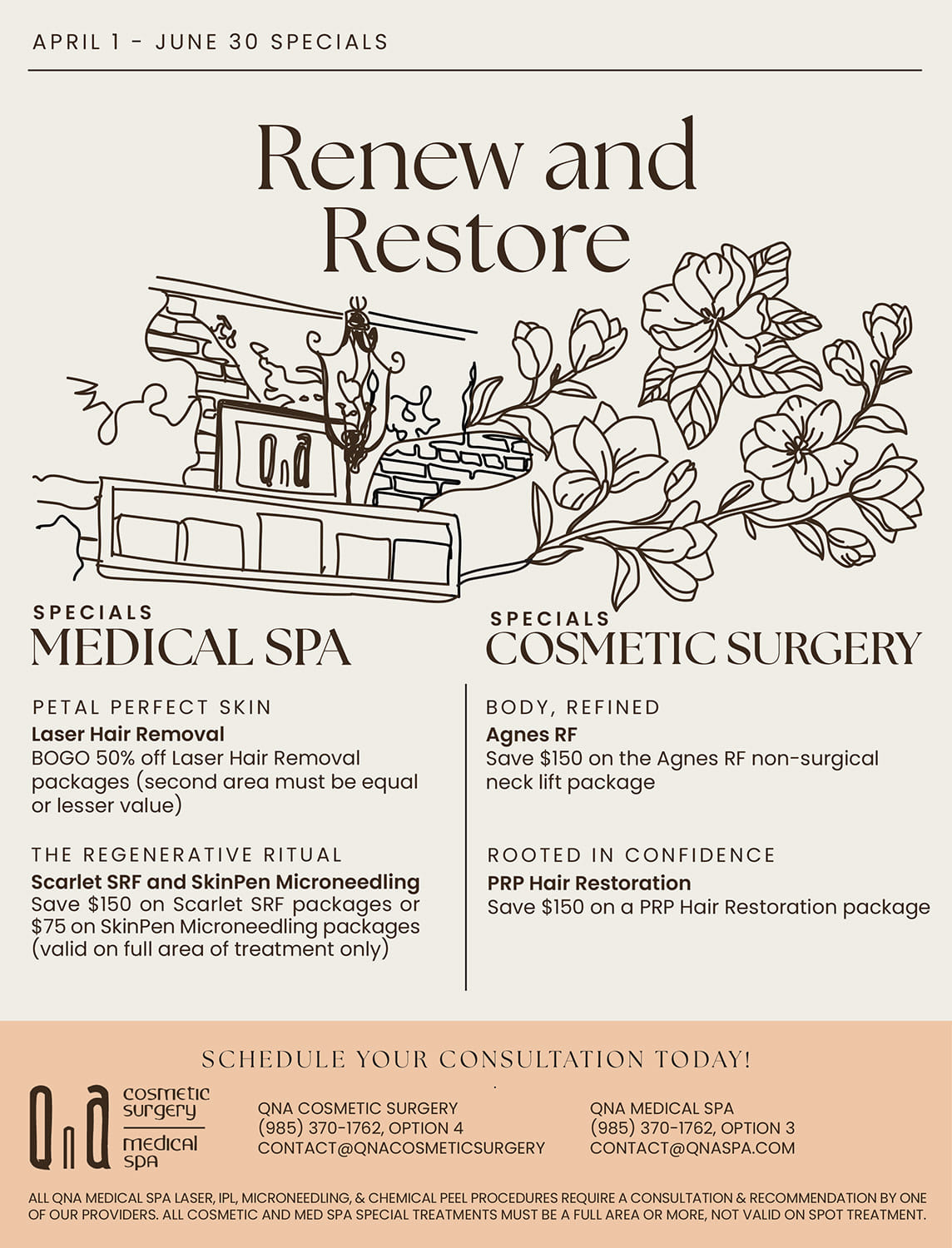 April 1 - June 30 Specials April 1 - June 30 Specials