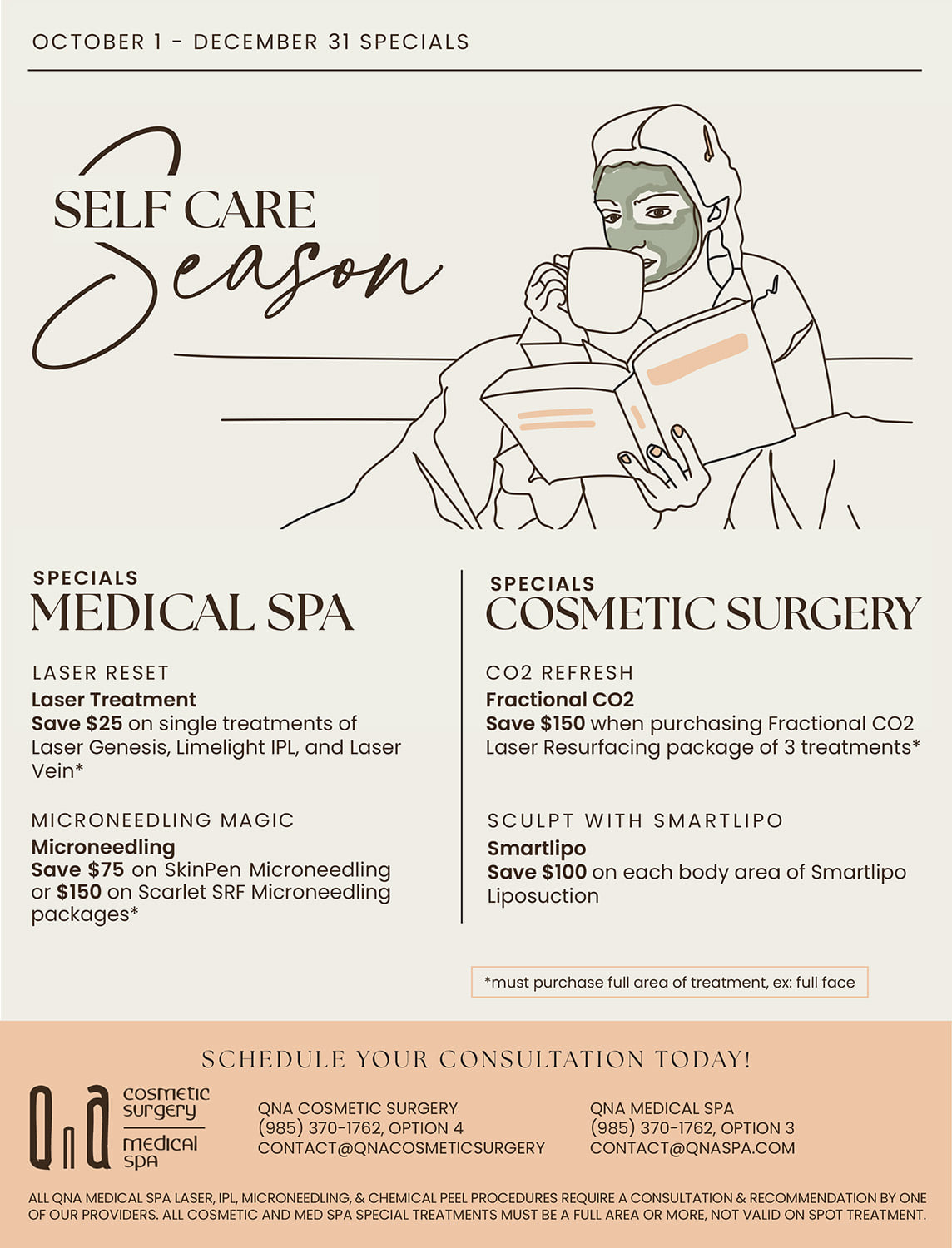 October 1 - December 31 Specials October 1 - December 31 Specials